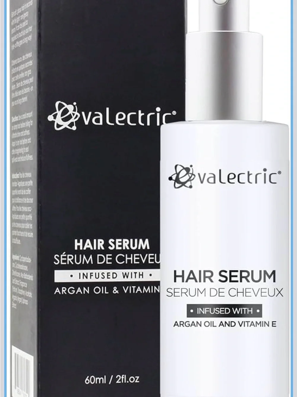 Valectric Hair Serum in White – Argan Oil & Vitamin E (538)